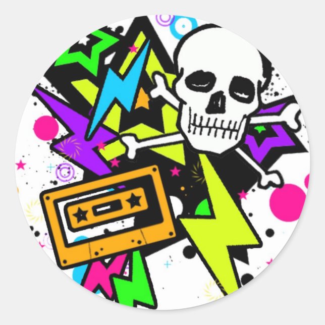 lightning splatter stickers (Front)