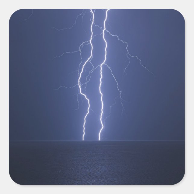 Lightning Square Sticker (Front)