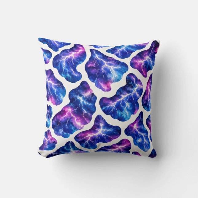 Lightning Storm Galaxy Pattern Cushion (Front)