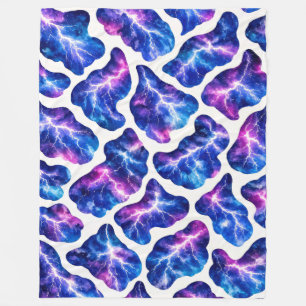 Lightning Storm Galaxy Pattern Fleece Blanket