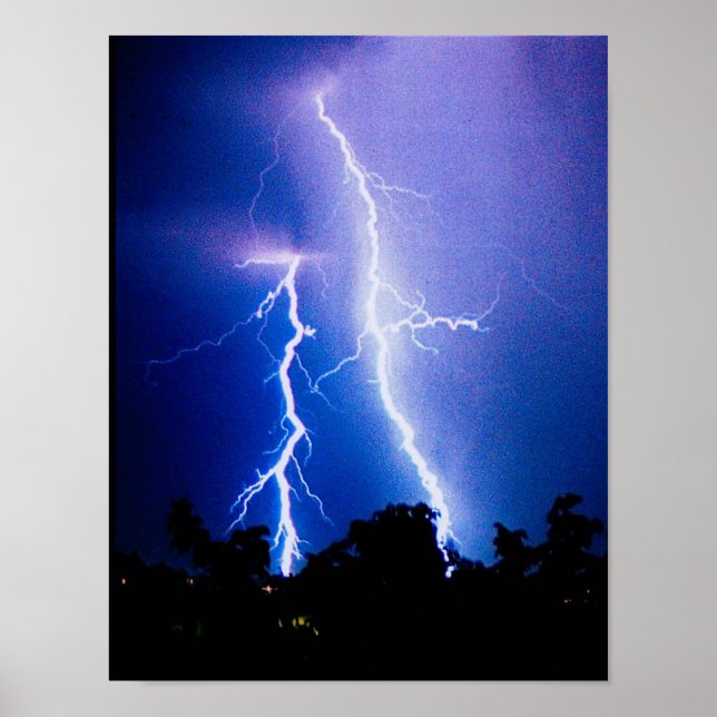 Lightning storm in Ukraine Poster (Front)