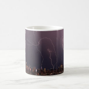 Lightning storm over Manhattan, NYC Coffee Mug