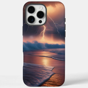Lightning Strike Beach Two iPhone 16 Pro Max Case