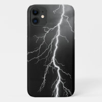 lightning strike in stormy sky