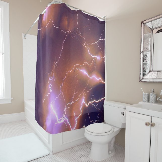 Lightning strikes shower curtain (In Situ)