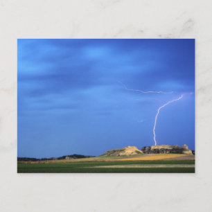 Lightning strikes the Wildcat Hills near Postcard