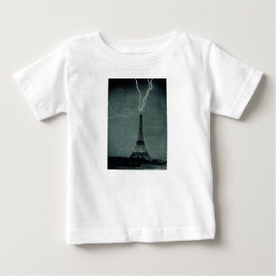 Lightning Striking the Eiffel Tower Baby T-Shirt