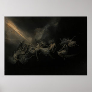 Lightning struck a flock of witches, rework poster