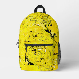 Lightning Swirl Art Printed Backpack