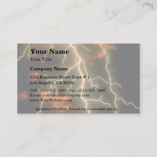 Lightning texture business card
