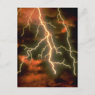 Lightning texture postcard