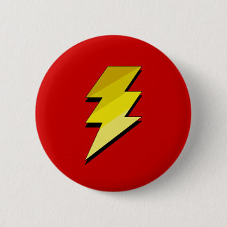 Lightning Thunder Bolt 6 Cm Round Badge