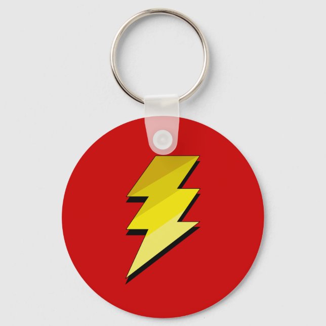 Lightning Thunder Bolt Key Ring (Front)