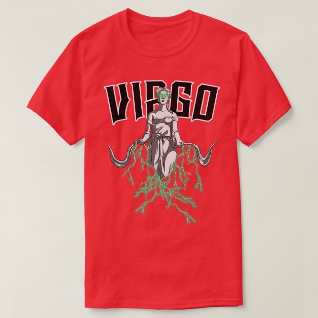 Lightning Virgo green T-Shirt (Design Front)