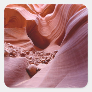 lights and rocks in the canyon square sticker