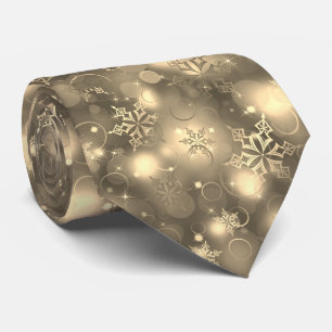 Lights and Snowflakes, Sepia - Christmas Ties, Tie