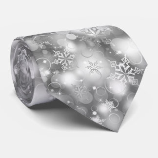 Lights and Snowflakes, Silver - Christmas Ties, Tie