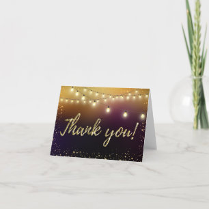 Lights and Stars Thank you Note Card