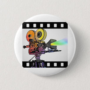 Lights Camera Action! 6 Cm Round Badge