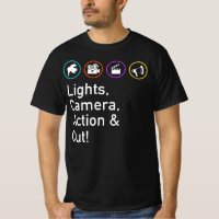 Lights Camera Action & Cut Funny Film TV Crew