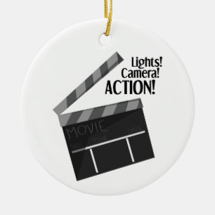 Lights Camera Action Ceramic Tree Decoration