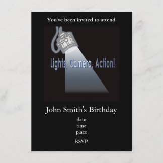 Lights Camera Action! Invitation