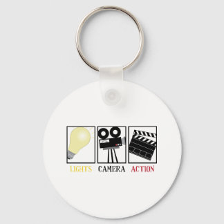 Lights Camera Action Key Ring