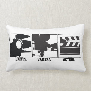 Lights.Camera.Action. Movie Maker Pillow