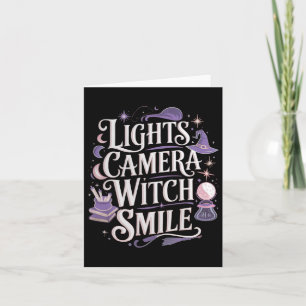 Lights Camera Witch Smile - Witch Halloween Card