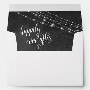 Lights Chalkboard Happily Ever After Typography Envelope