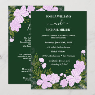 Lights Flowers Wedding  Invitation