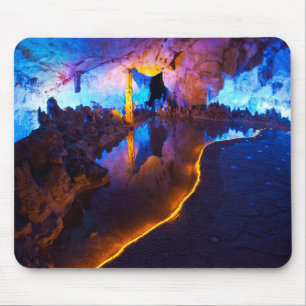 Lights in Reed Flute Cave, China Mouse Pad