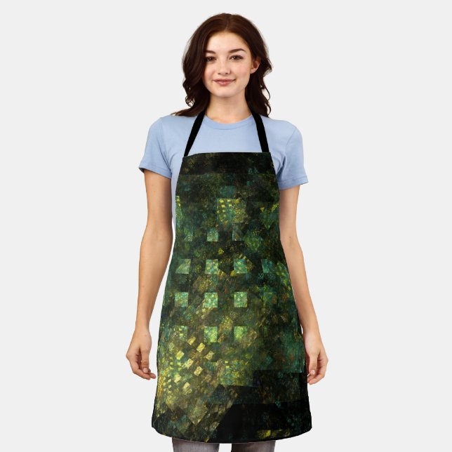 Lights in the City Abstract Art Apron (Worn)