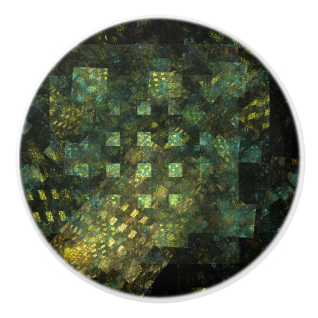 Lights in the City Abstract Art Ceramic Knob (Front)