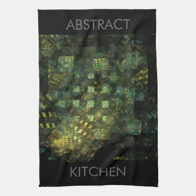 Lights in the City Abstract Art Kitchen Towel (Vertical)