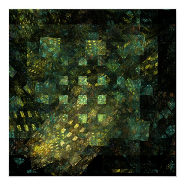 Lights in the City Abstract Art Poster (Front)