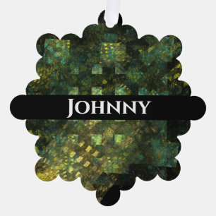 Lights in the City Abstract Art Tree Decoration Card