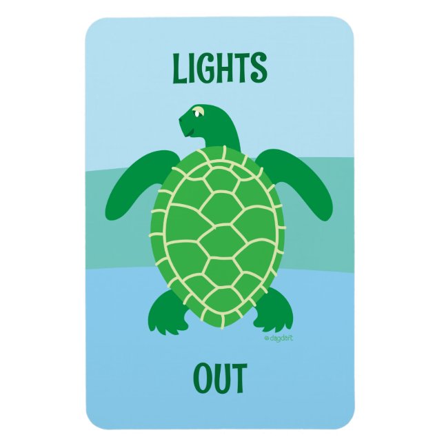 Lights Out for Turtles Magnet (Vertical)