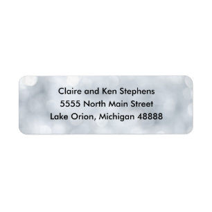 Lights Snow Glitter Sparkles-Return Address Labels
