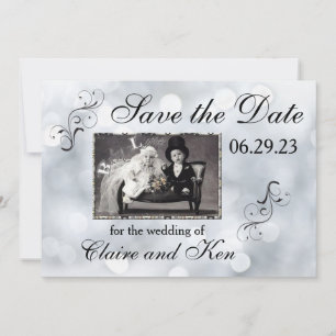 Lights Snow Glitter Sparkles Save the Date