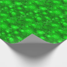 Lights & Snowflakes, Green - Christmas