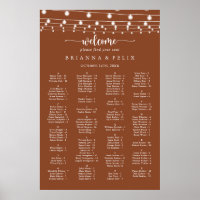 Lights Terracotta Alphabetical Seating Chart