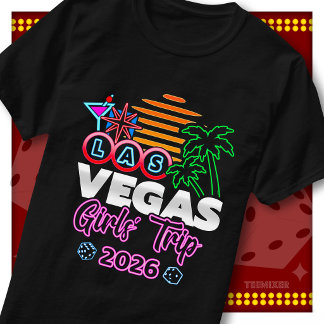 Lights Travel Party in Las Vegas Girls Trip 2026 T-Shirt