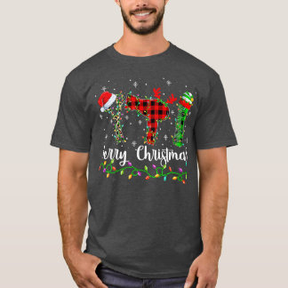 Lights Xmas Hairdresser Hair Stylist Barber Christ T-Shirt