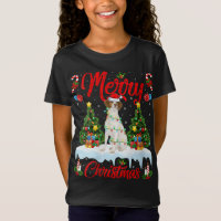 Lights Xmas Tree Santa Brittany Spaniel Dog Christ