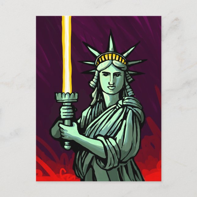 Lightsaber Liberty Postcard (Front)