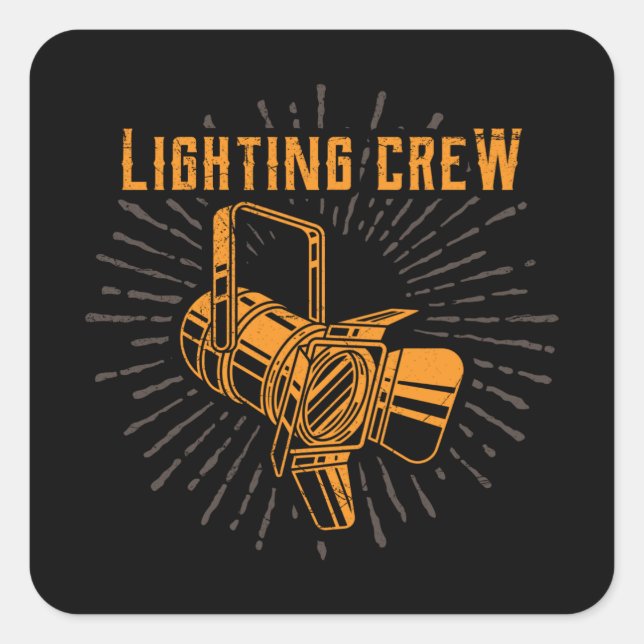 LIGHTSHOW CREW Lighting Crew Stage Lighting Square Sticker (Front)
