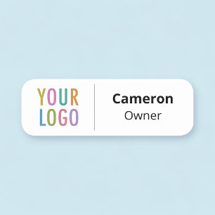 Lightweight Name Tag Badge with Logo Magnetic Pin