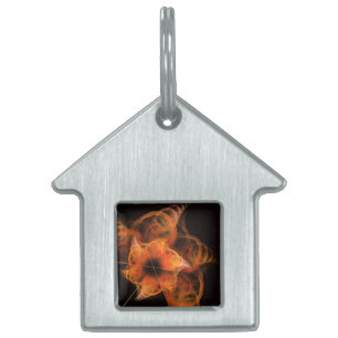 Lightworks Abstract Art Fractal of Fiery Energy Pet Name Tag