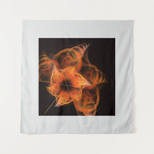 Lightworks Abstract Art Fractal of Fiery Energy Tapestry (Front)